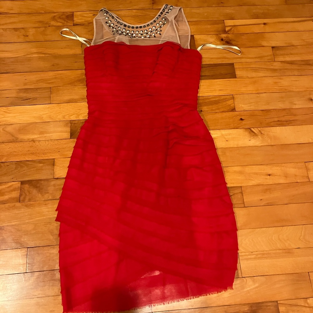 BCBG red cocktail dress